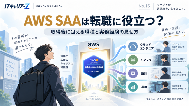 AWS SAAは転職に役立つ？取得後に狙える職種と実務経験の見せ方
