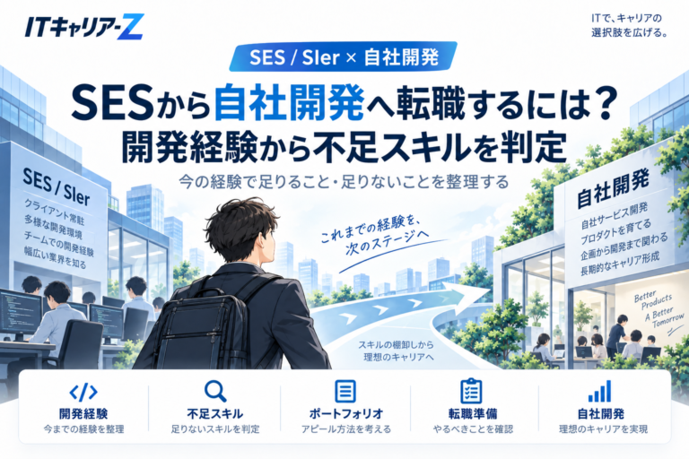 SESから自社開発へ転職できる？必要スキル・ポートフォリオ・求人の見方
